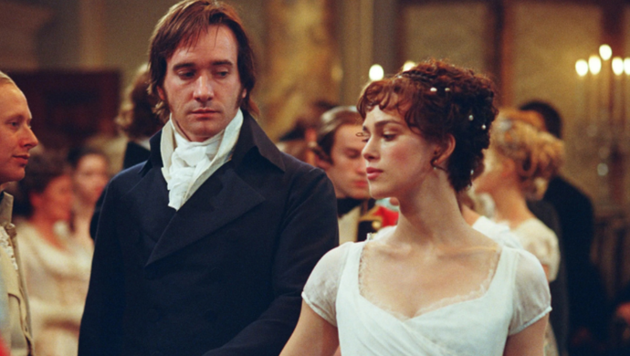 Keira Knightley and Matthew Macfadyen as Elizabeth Bennet and Mr. Darcy in Pride and Prejudice